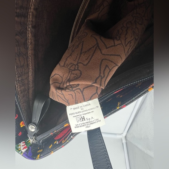 NEW PIERO GUIDI Magic Circus Chiara Embossed Leather Trim Shopper Bag Large Tote - Picture 16 of 16